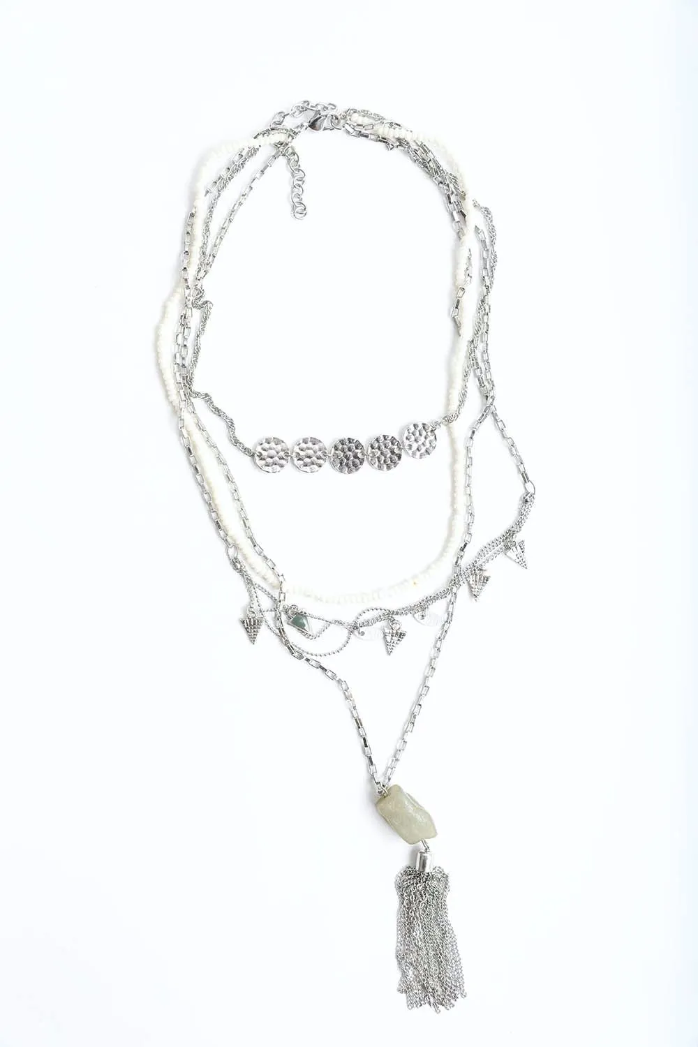 Jade Multi Layered Chain Necklaces.