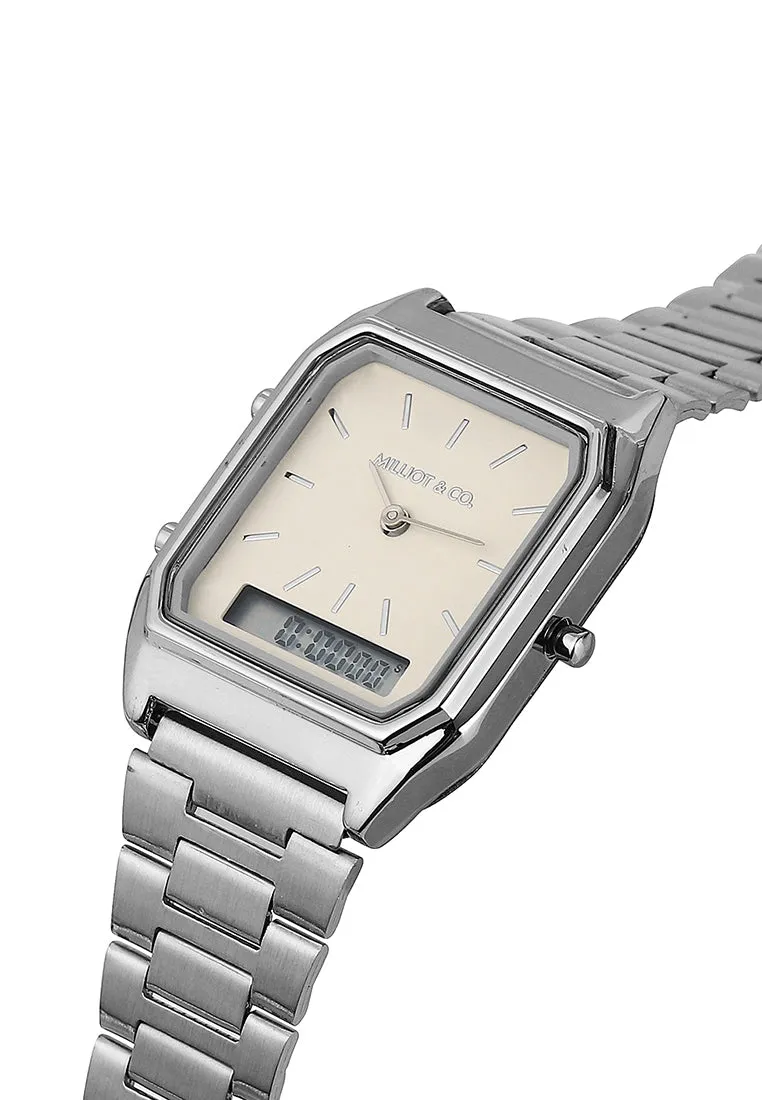 Joel Silver Stainless Steel Analog Watches (Silver)