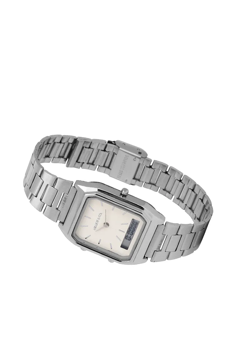 Joel Silver Stainless Steel Analog Watches (Silver)