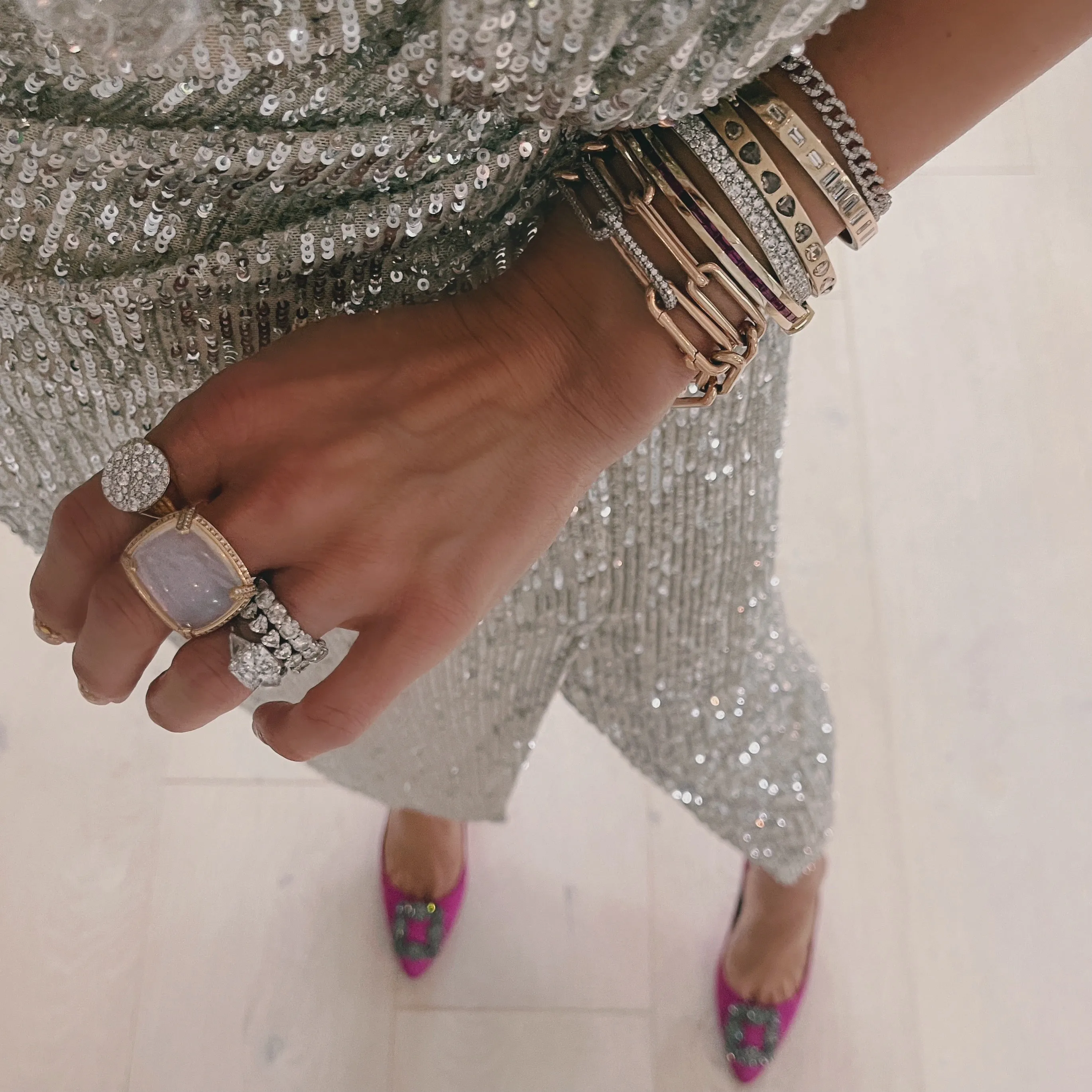 Jumbo Diamond Signet Ring
