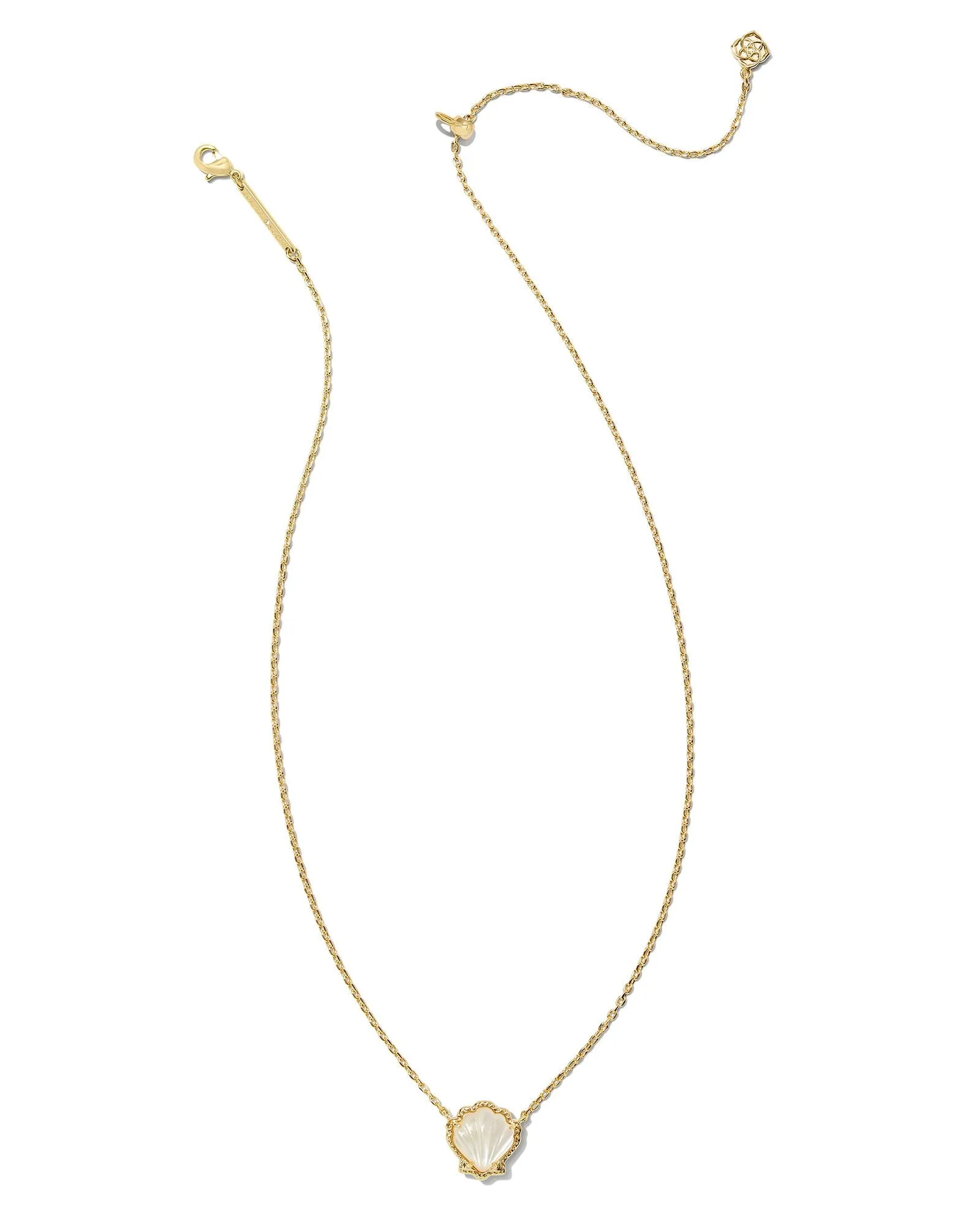 Kendra Scott Brynne Shell Necklace in Gold Ivory of Pearl