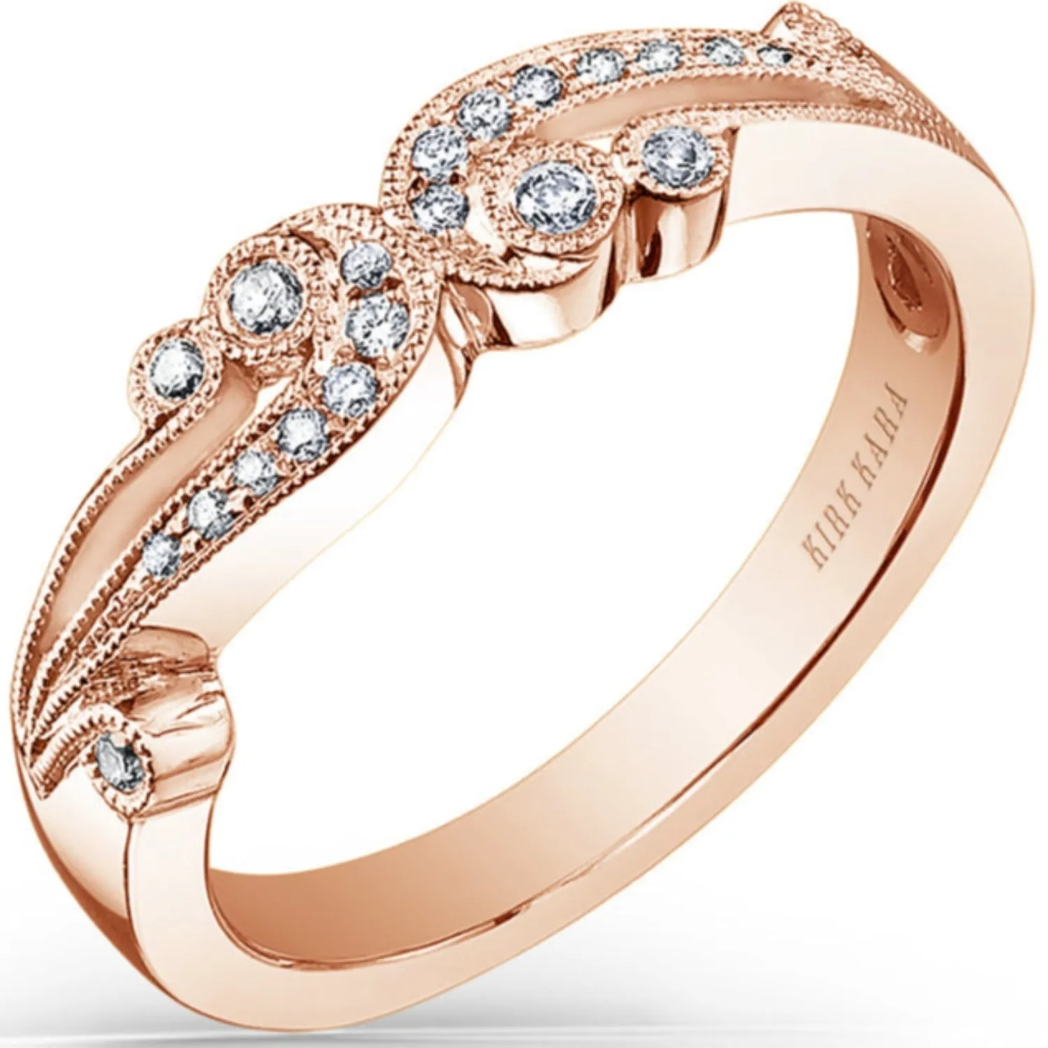 Kirk Kara "Angelique" Scrollwork Diamond Wedding Band