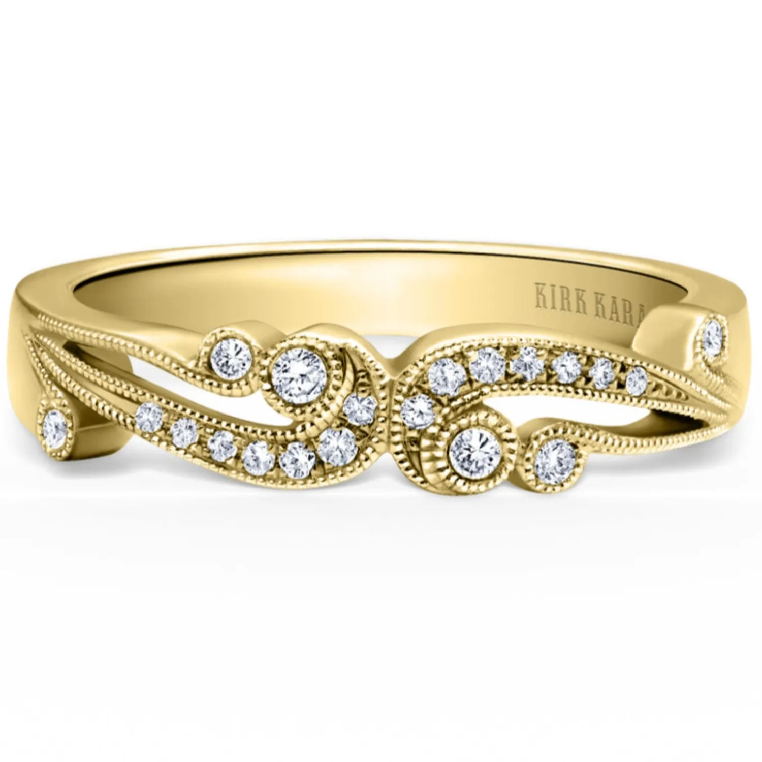 Kirk Kara "Angelique" Scrollwork Diamond Wedding Band