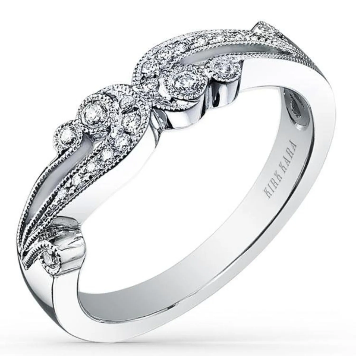 Kirk Kara "Angelique" Scrollwork Diamond Wedding Band