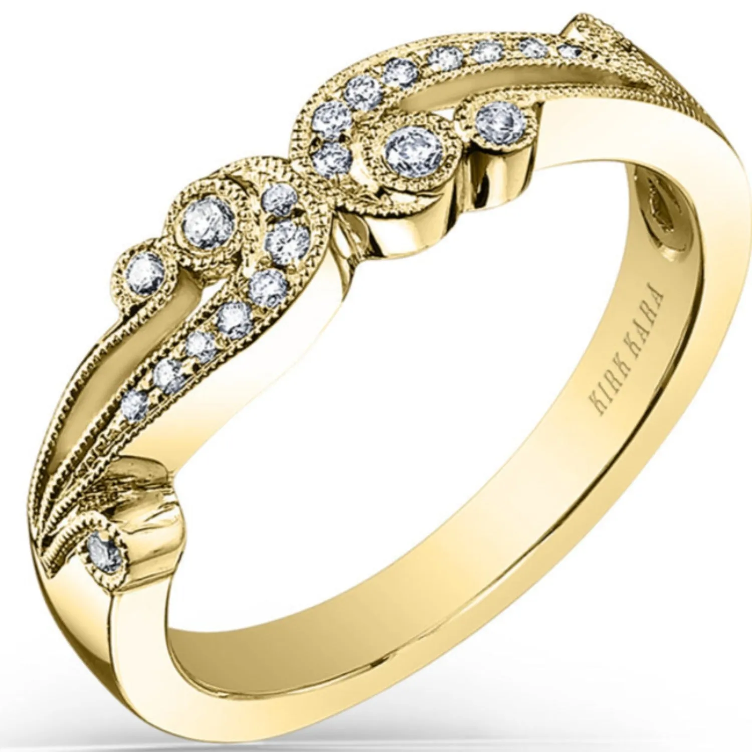 Kirk Kara "Angelique" Scrollwork Diamond Wedding Band