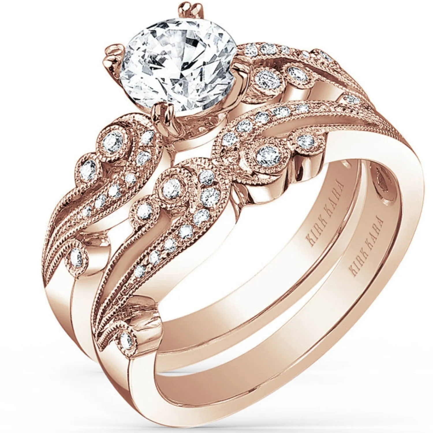 Kirk Kara "Angelique" Scrollwork Diamond Wedding Band