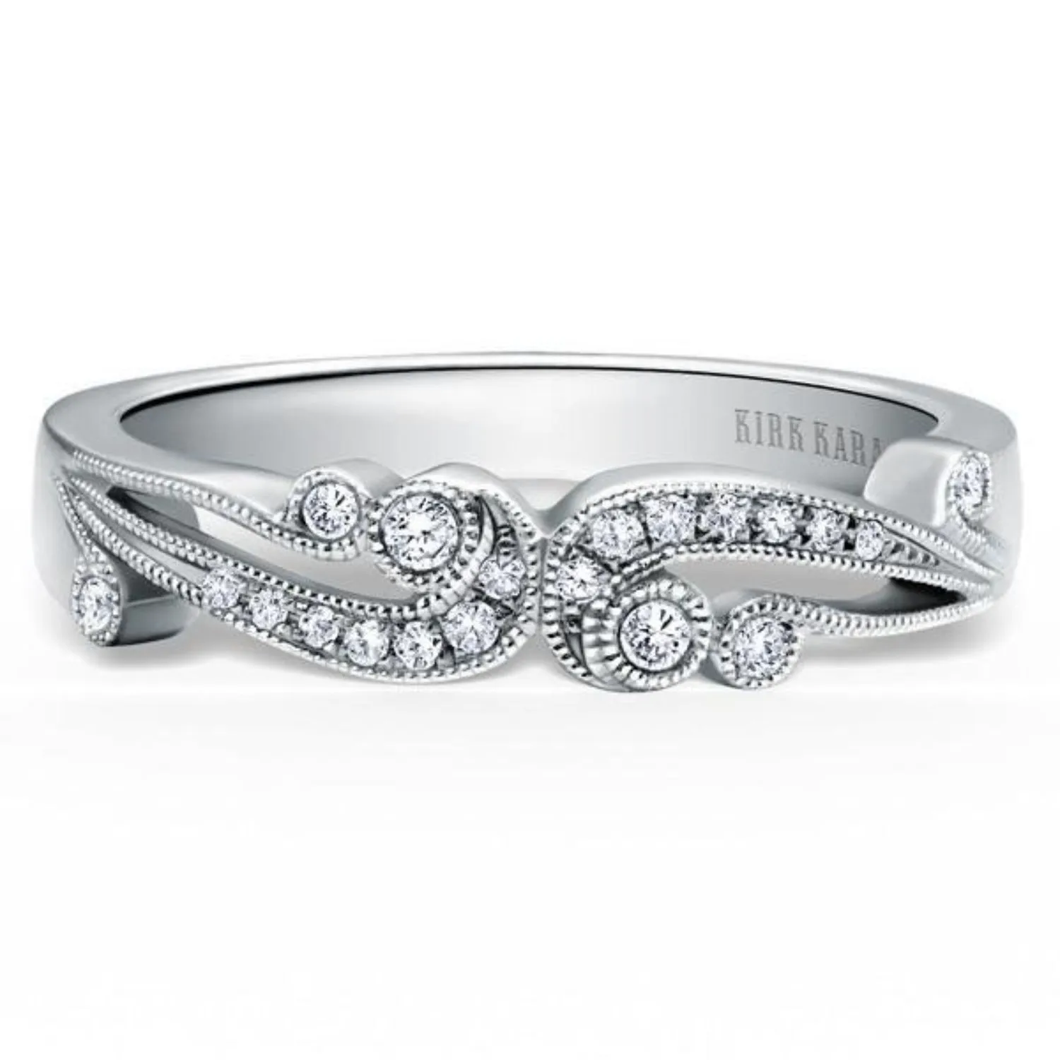 Kirk Kara "Angelique" Scrollwork Diamond Wedding Band