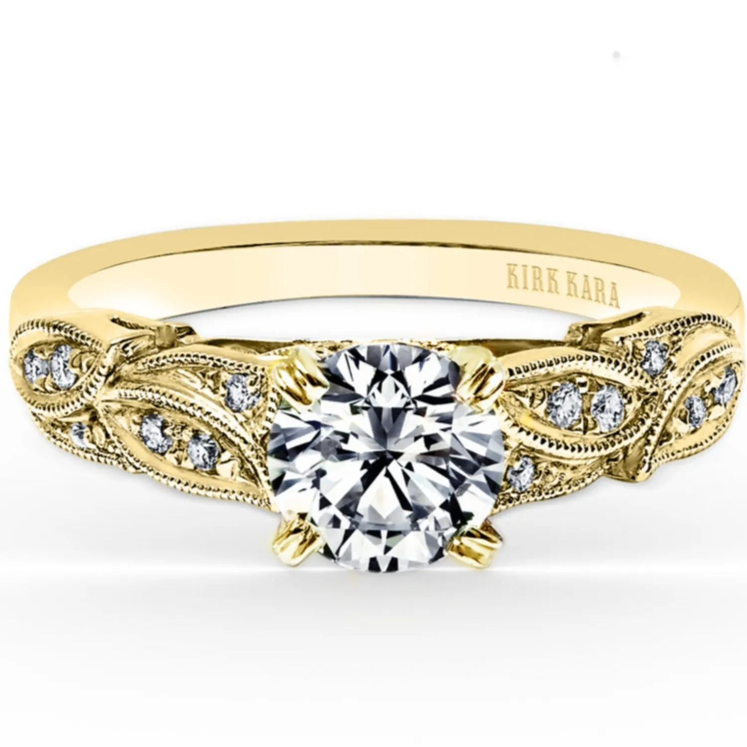 Kirk Kara "Dahlia" Leaf Diamond Engagement Ring