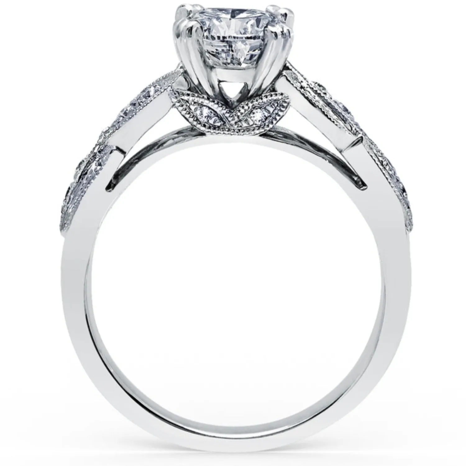 Kirk Kara "Dahlia" Leaf Diamond Engagement Ring