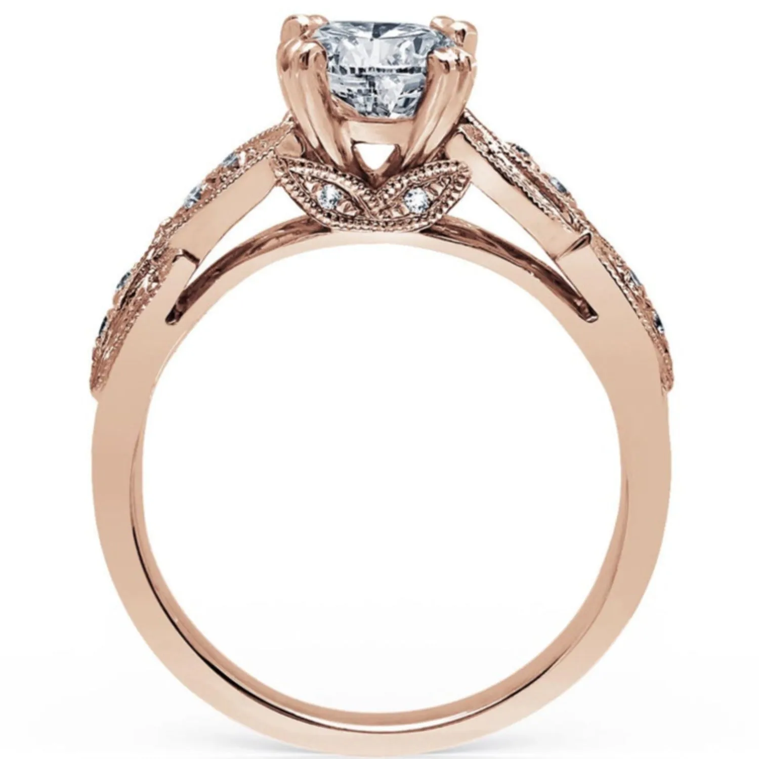 Kirk Kara "Dahlia" Leaf Diamond Engagement Ring