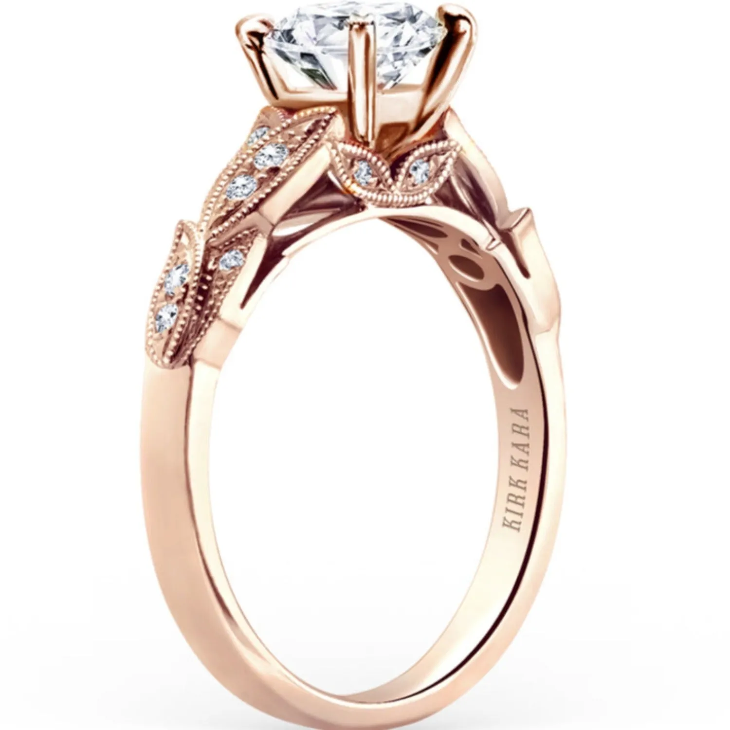 Kirk Kara "Dahlia" Leaf Diamond Engagement Ring