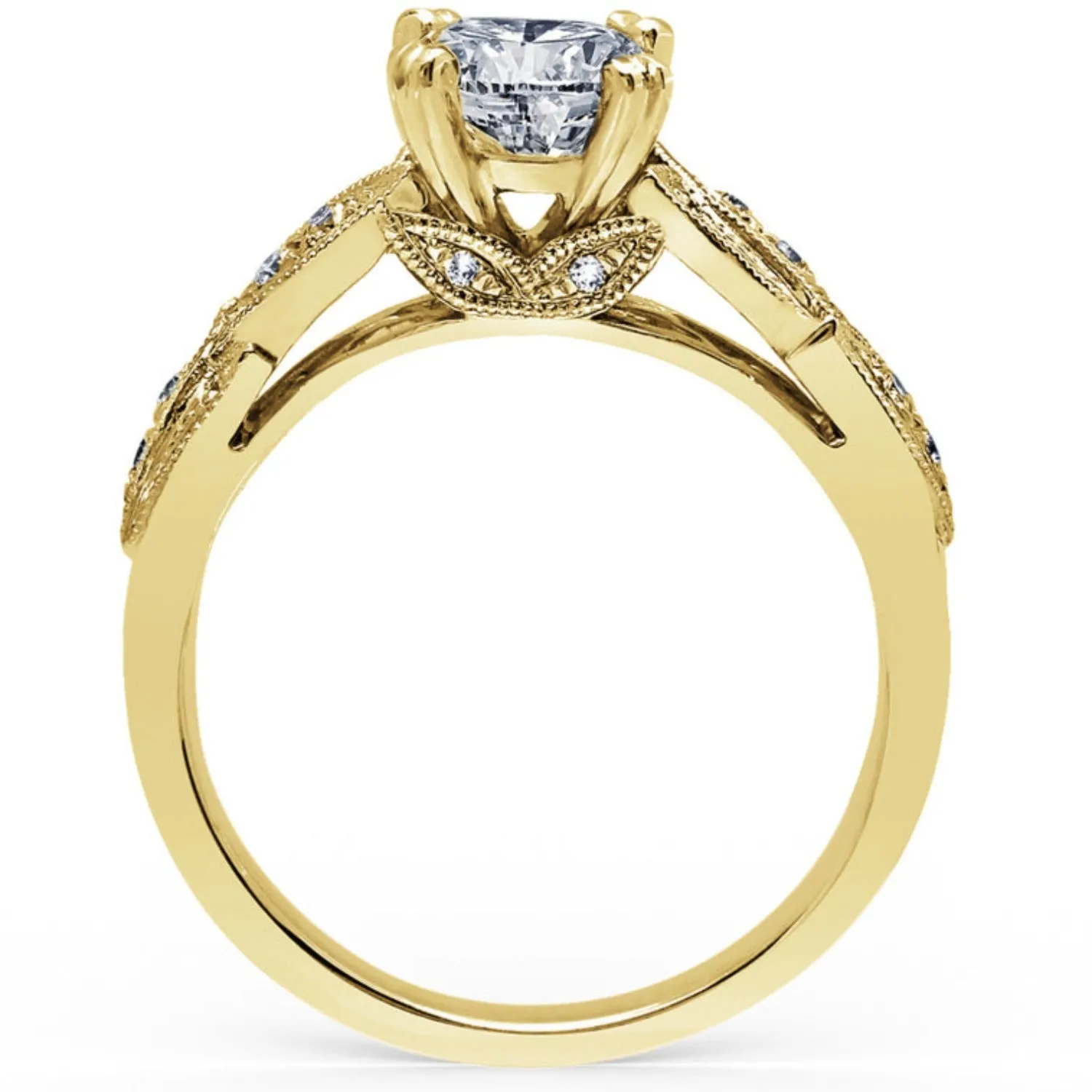 Kirk Kara "Dahlia" Leaf Diamond Engagement Ring