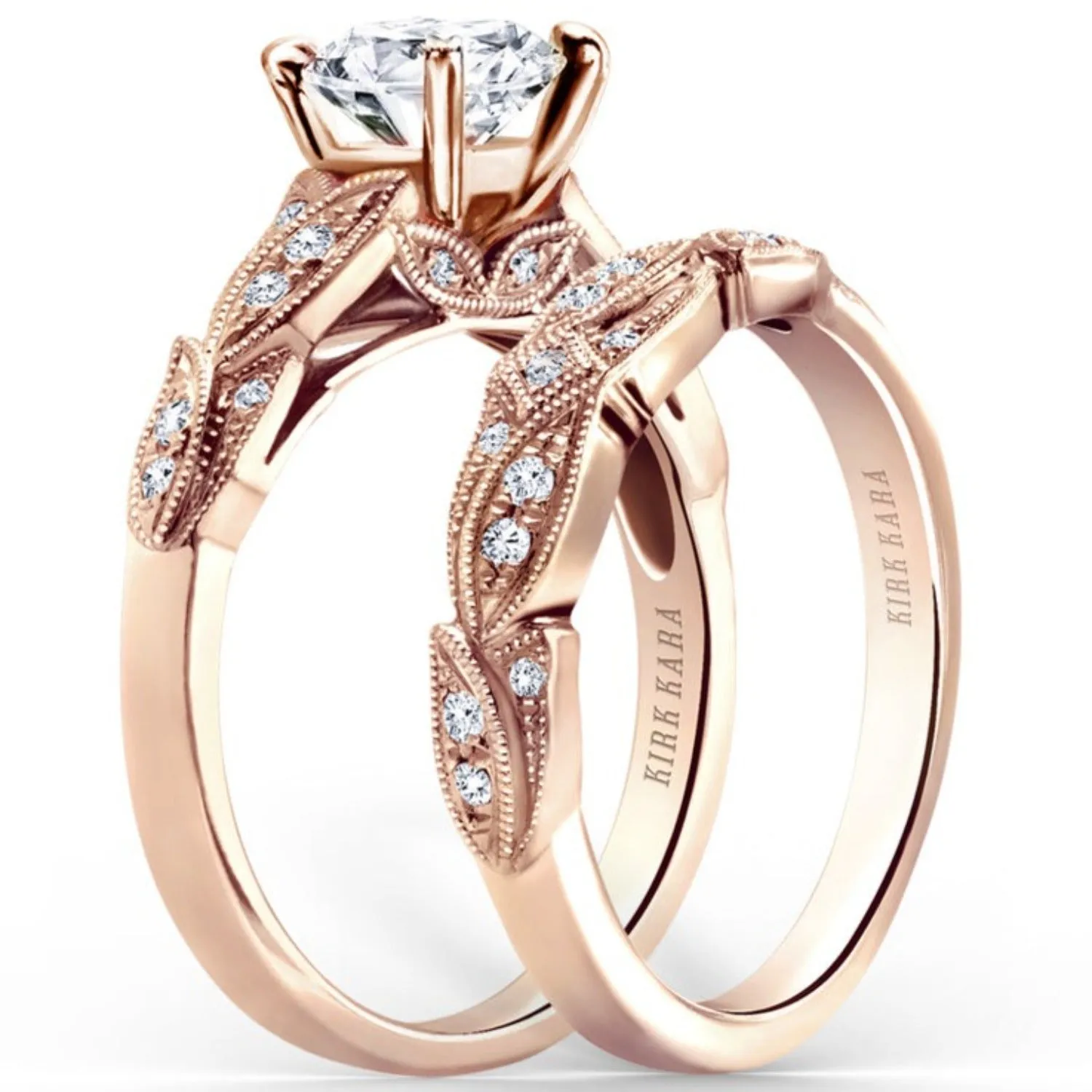 Kirk Kara "Dahlia" Leaf Diamond Engagement Ring