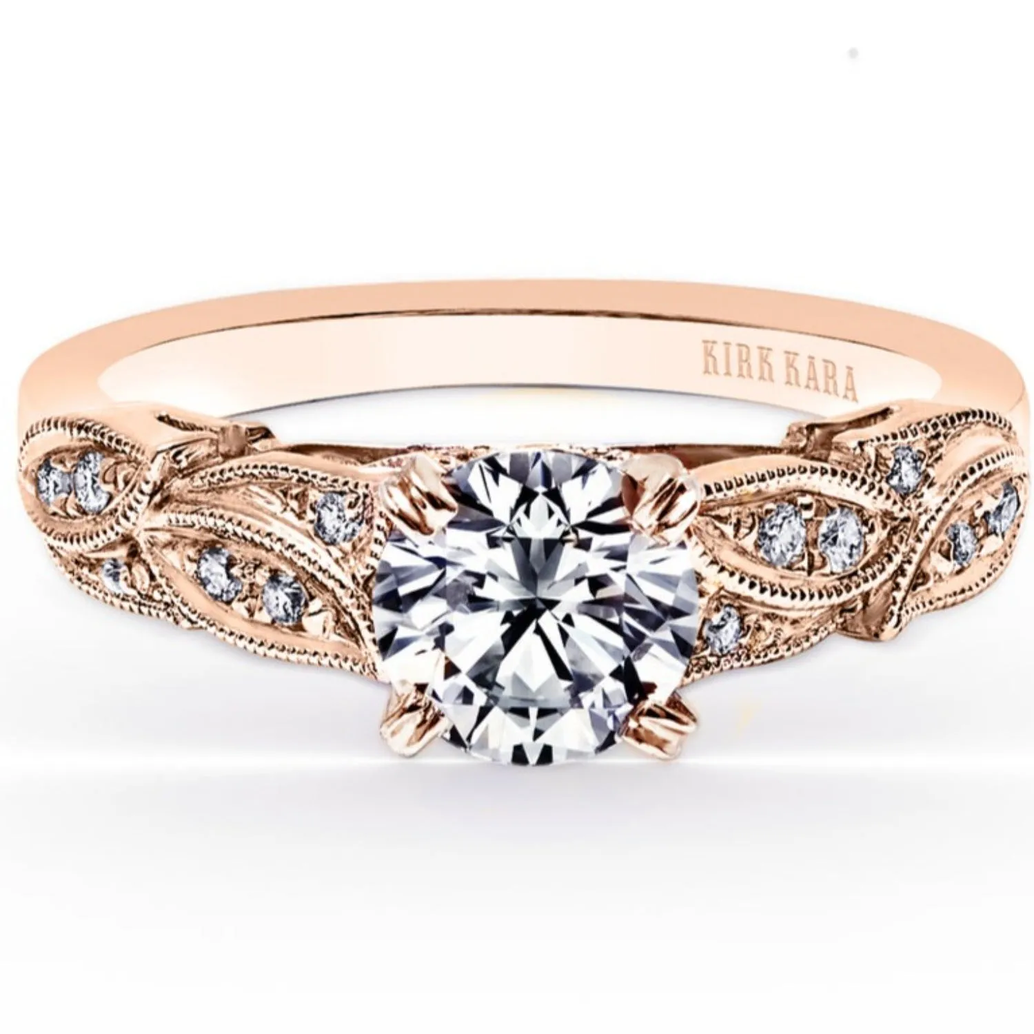 Kirk Kara "Dahlia" Leaf Diamond Engagement Ring
