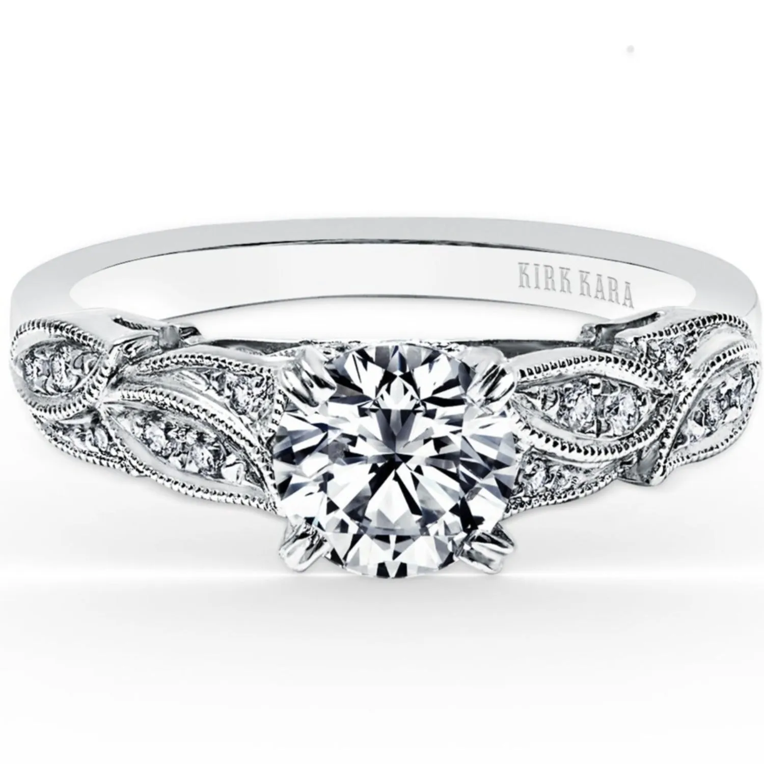 Kirk Kara "Dahlia" Leaf Diamond Engagement Ring