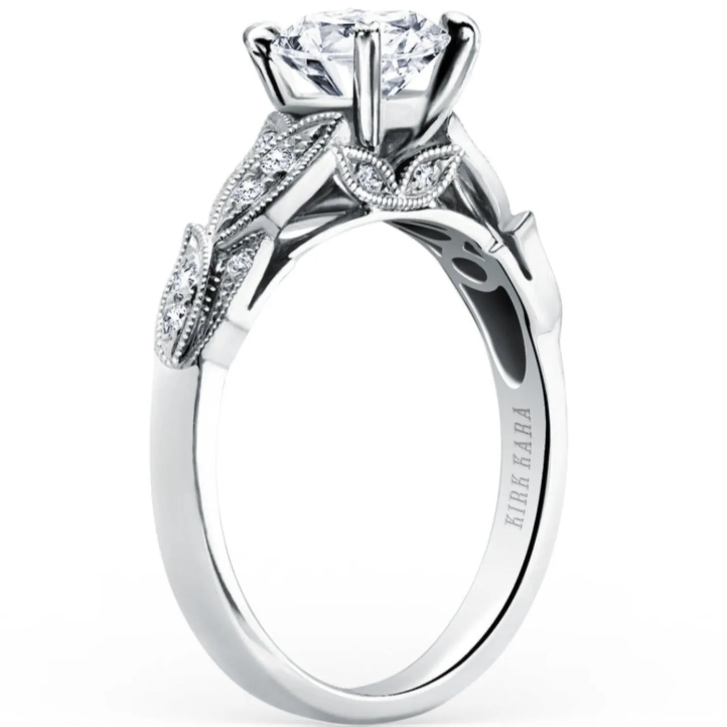 Kirk Kara "Dahlia" Leaf Diamond Engagement Ring