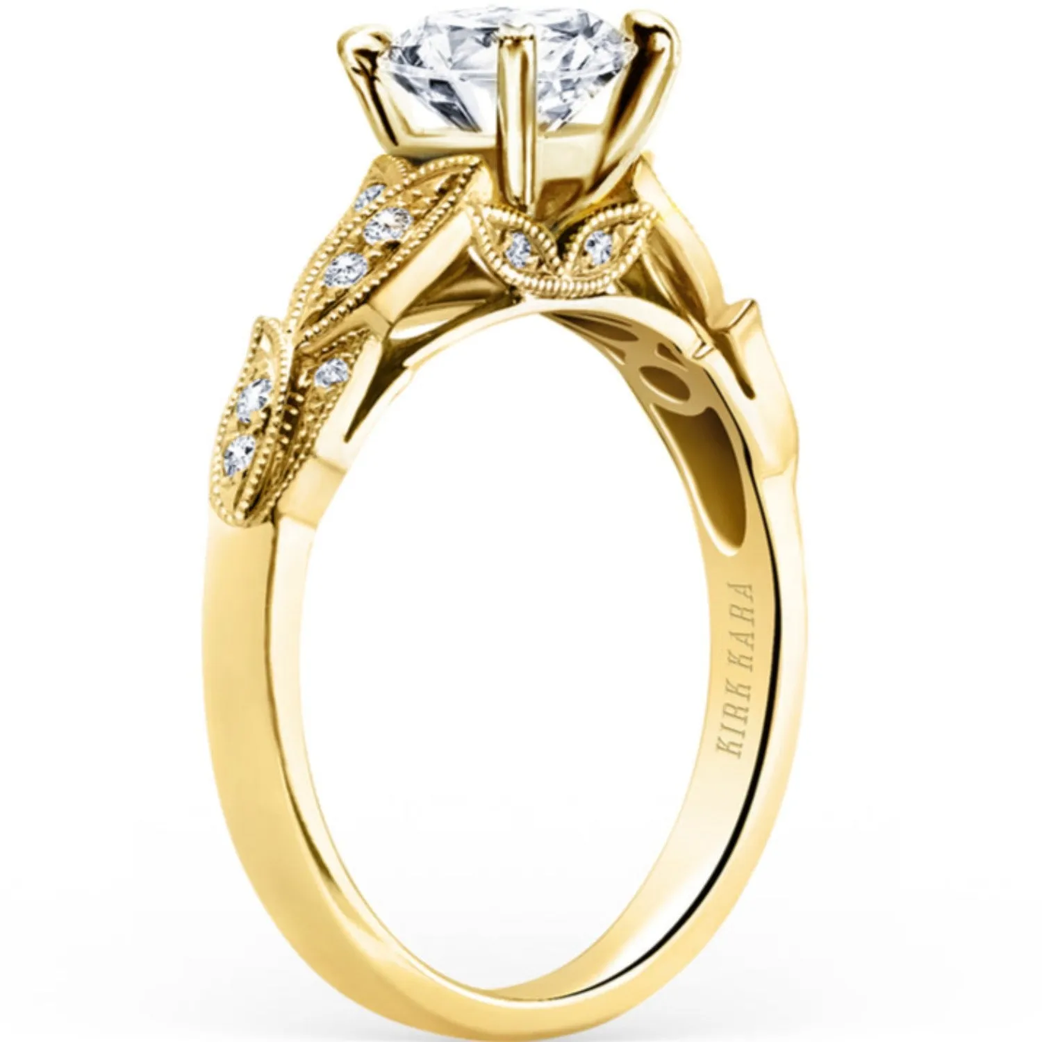 Kirk Kara "Dahlia" Leaf Diamond Engagement Ring