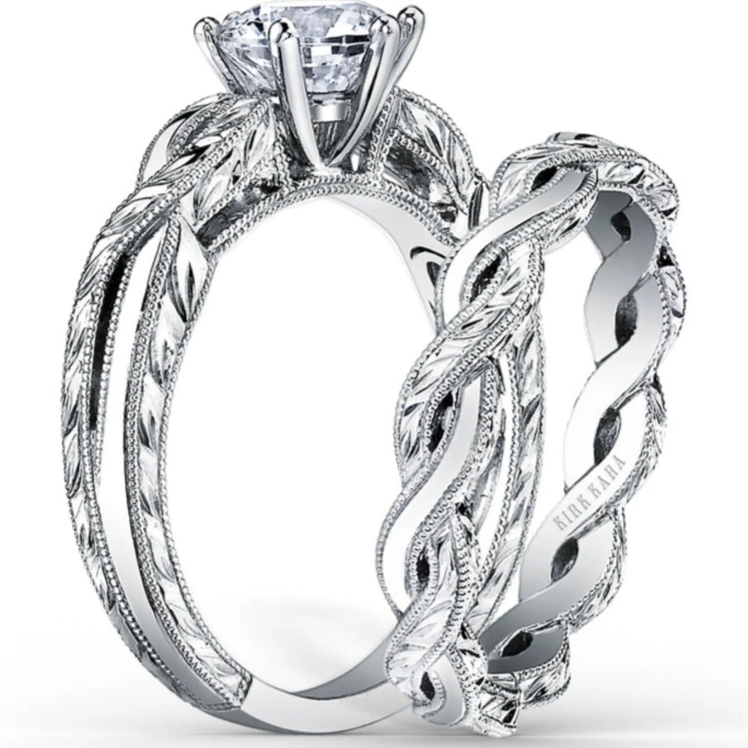 Kirk Kara "Pirouetta" Twist Eternity Wedding Band