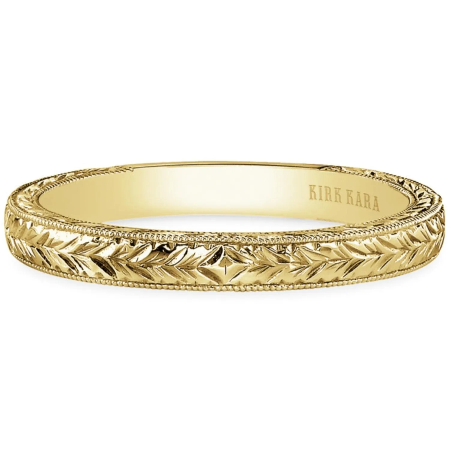 Kirk Kara "Stella" Hand Engraved Wedding Band