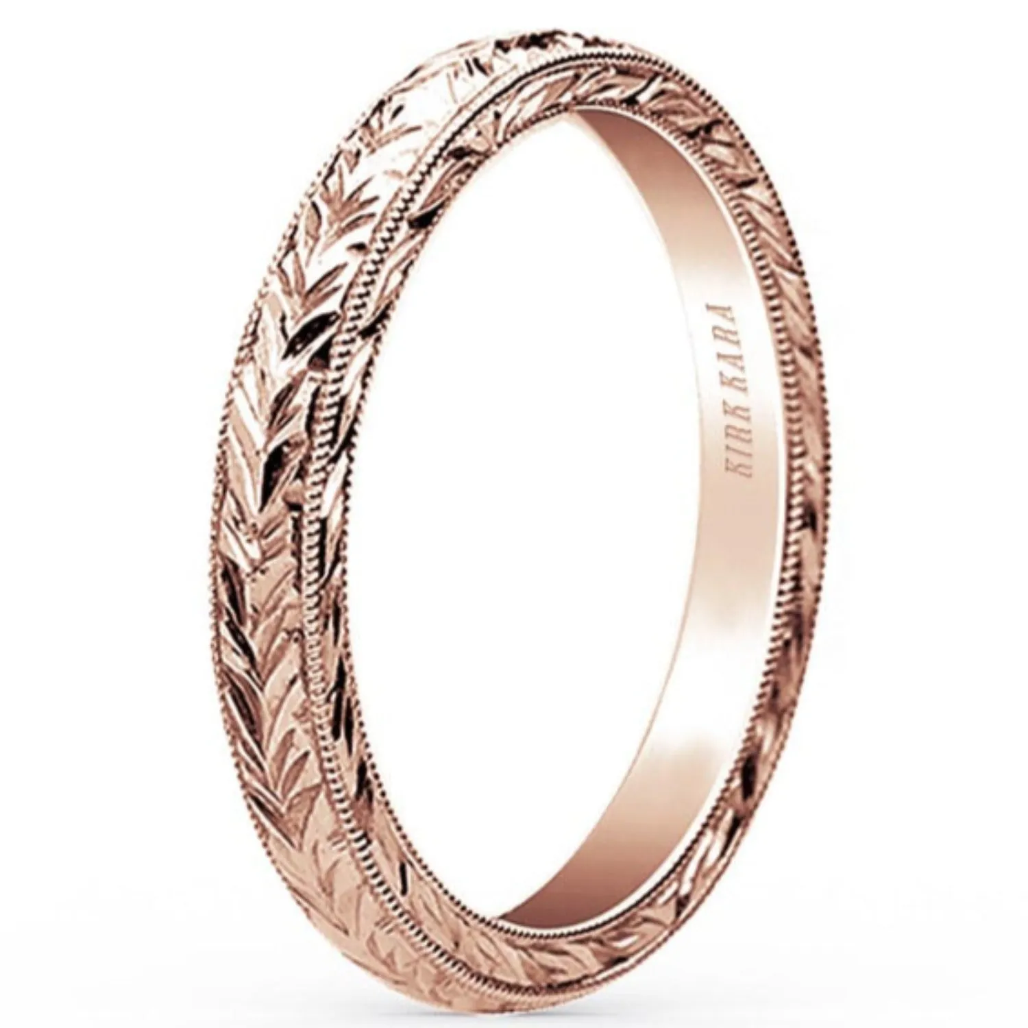 Kirk Kara "Stella" Hand Engraved Wedding Band