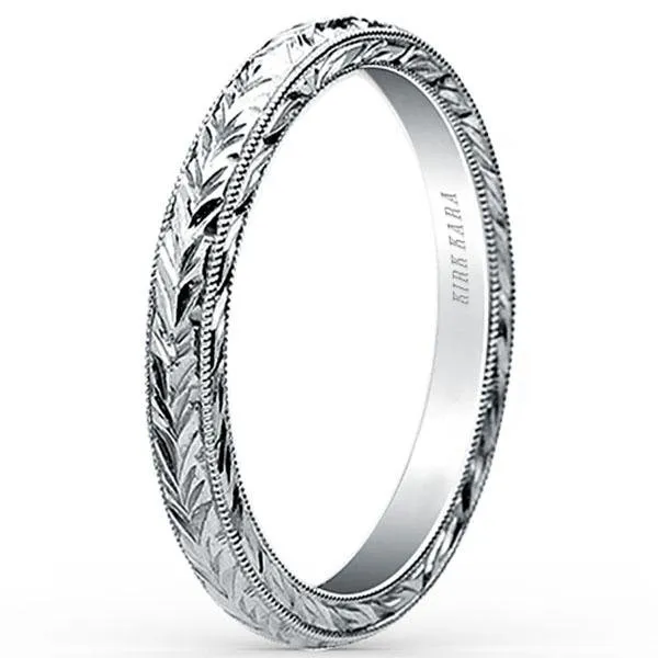 Kirk Kara "Stella" Hand Engraved Wedding Band