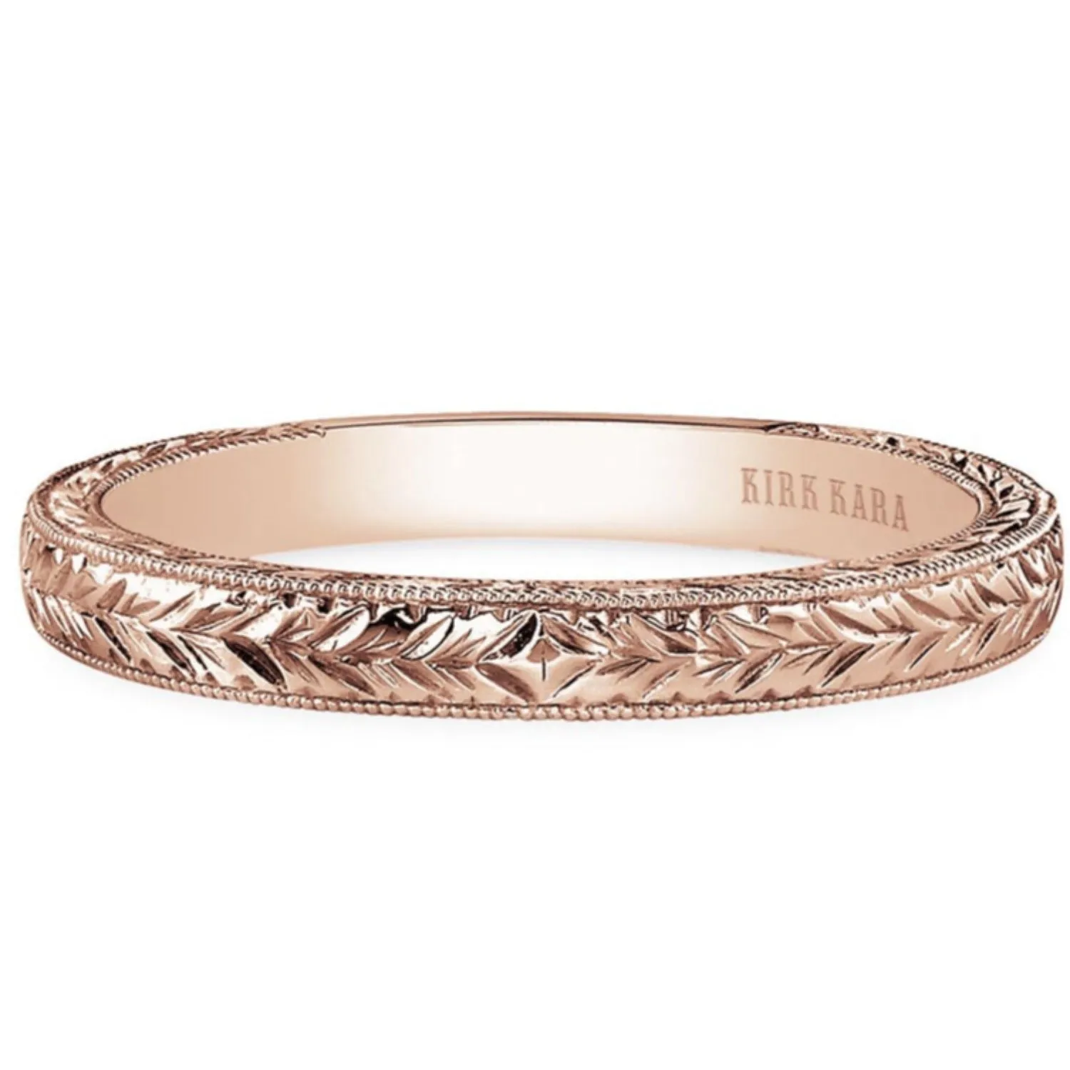Kirk Kara "Stella" Hand Engraved Wedding Band