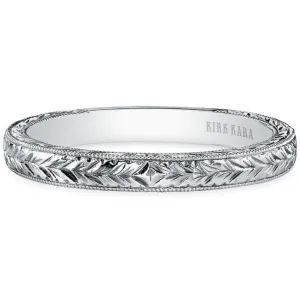 Kirk Kara "Stella" Hand Engraved Wedding Band
