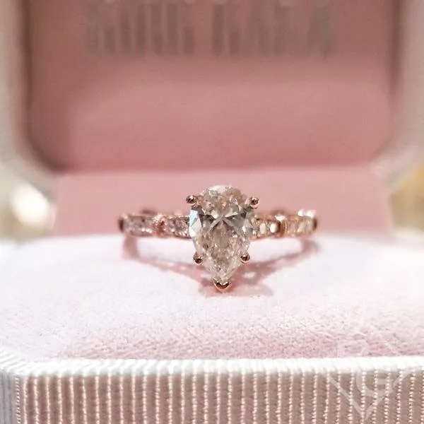 Kirk Kara "Stella" Pear Cut Diamond Engagement Ring
