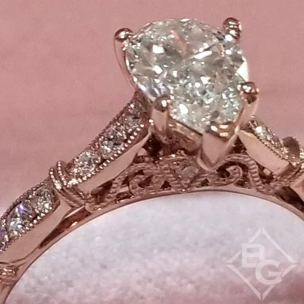 Kirk Kara "Stella" Pear Cut Diamond Engagement Ring