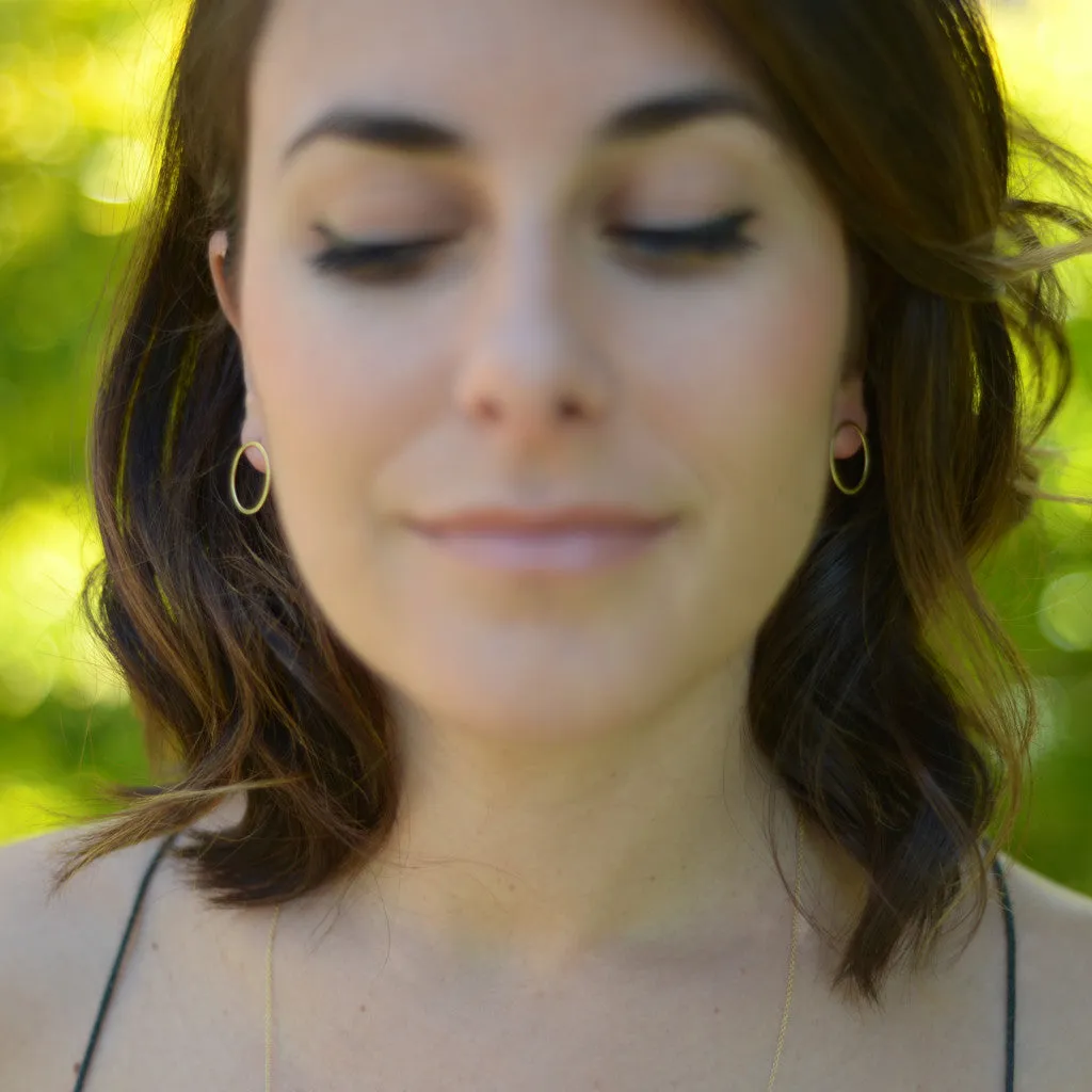 Large circle earrings, 18k gold