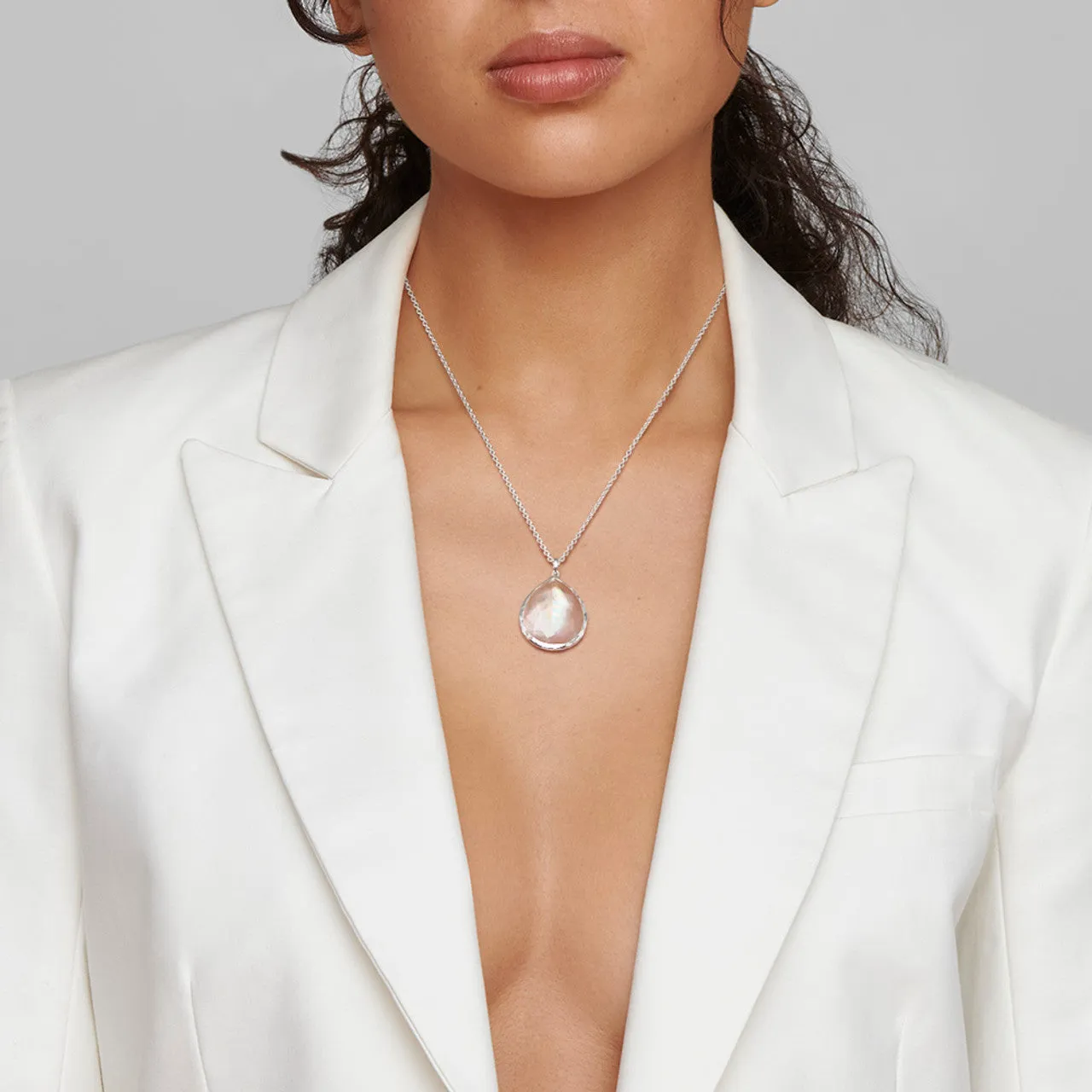 Large Pendant Necklace in Sterling Silver