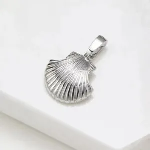Large Shell Charm - Silver