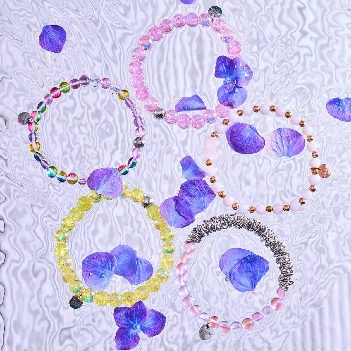 Lavender | Silver | Mermaid Glass x Links of Love Bracelet