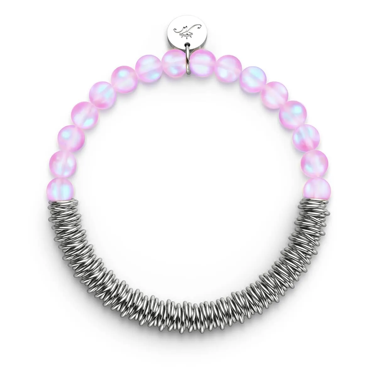 Lavender | Silver | Mermaid Glass x Links of Love Bracelet
