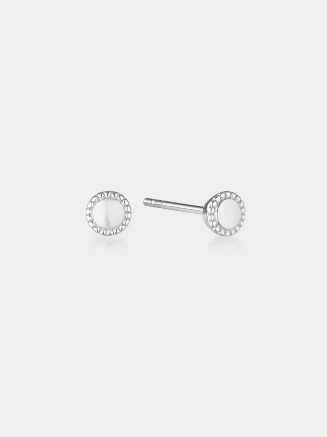 Linda Tahija - Mill Stud Earrings - Sterling Silver
