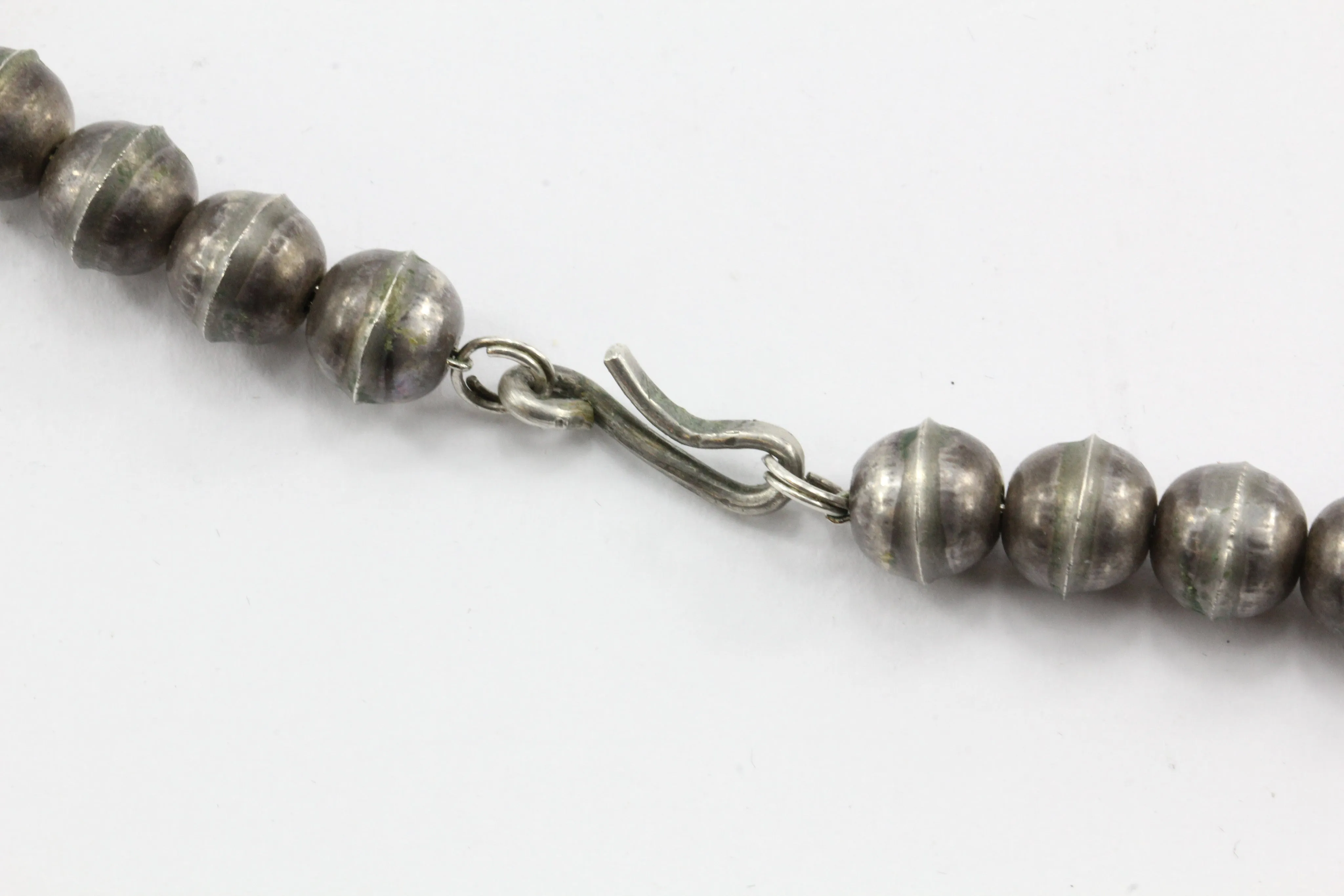 Linette Laiwakete Zuni Peyote Bird Squash Blossom Sterling Silver Necklace