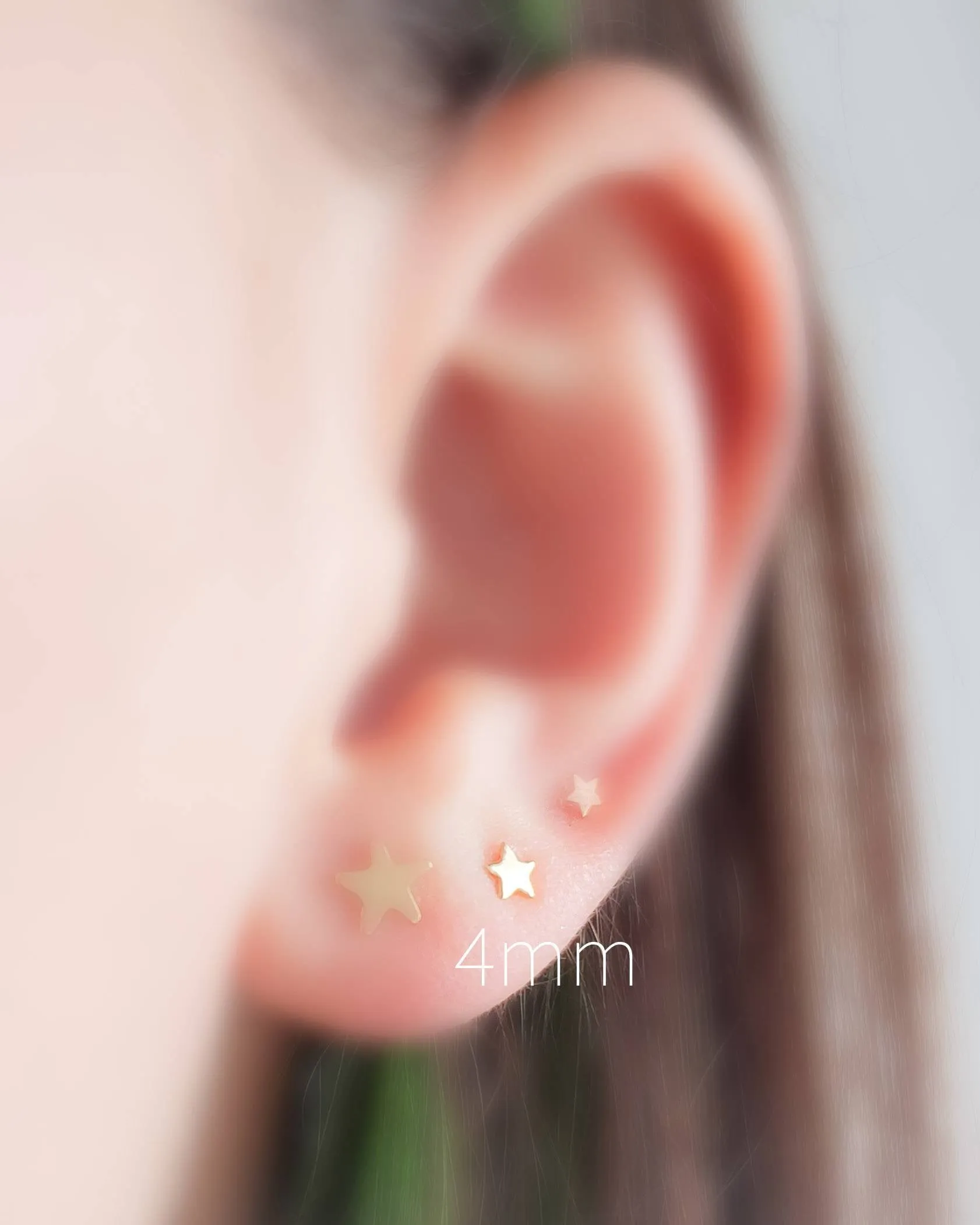 Little Star Studs in 14K Gold