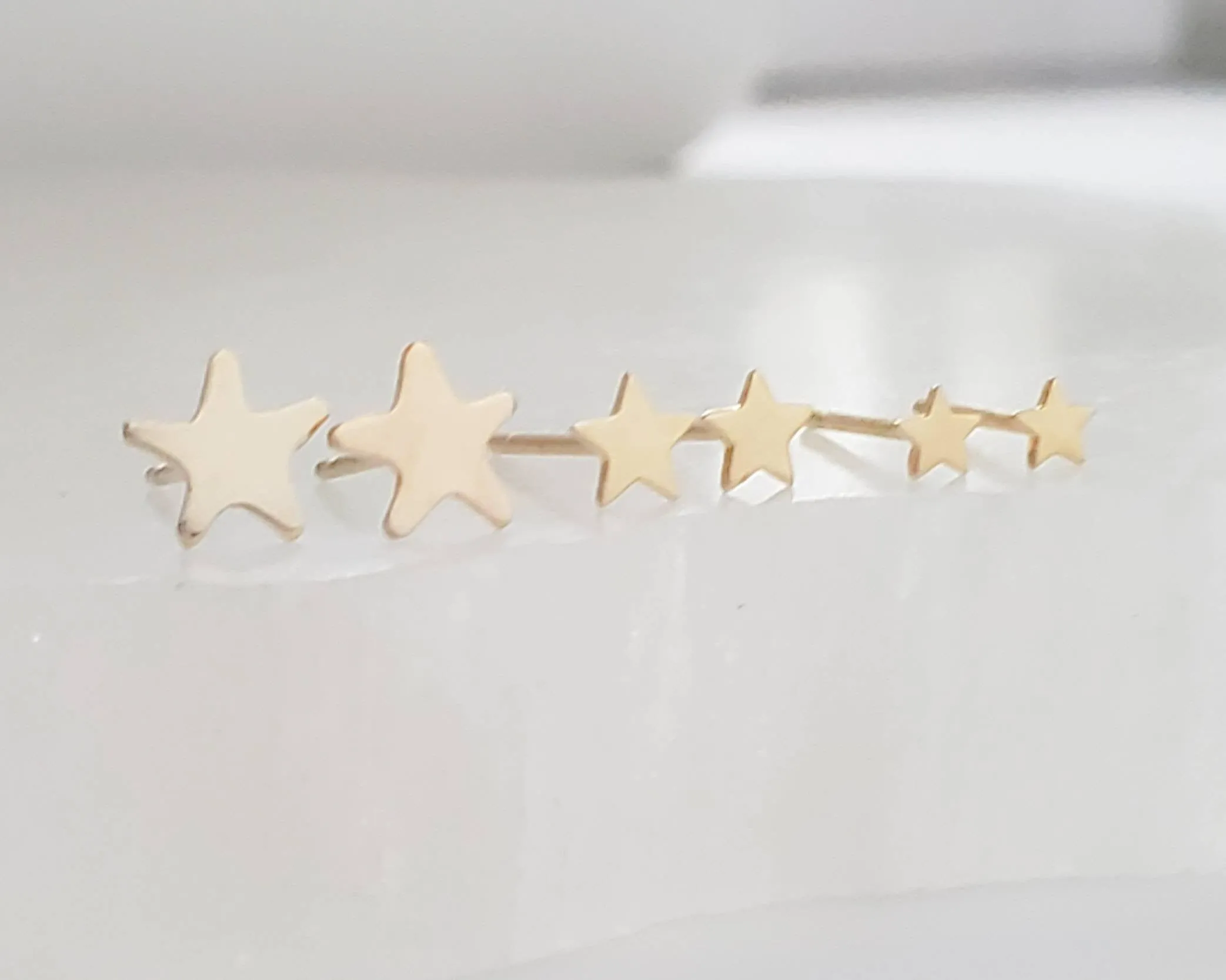 Little Star Studs in 14K Gold