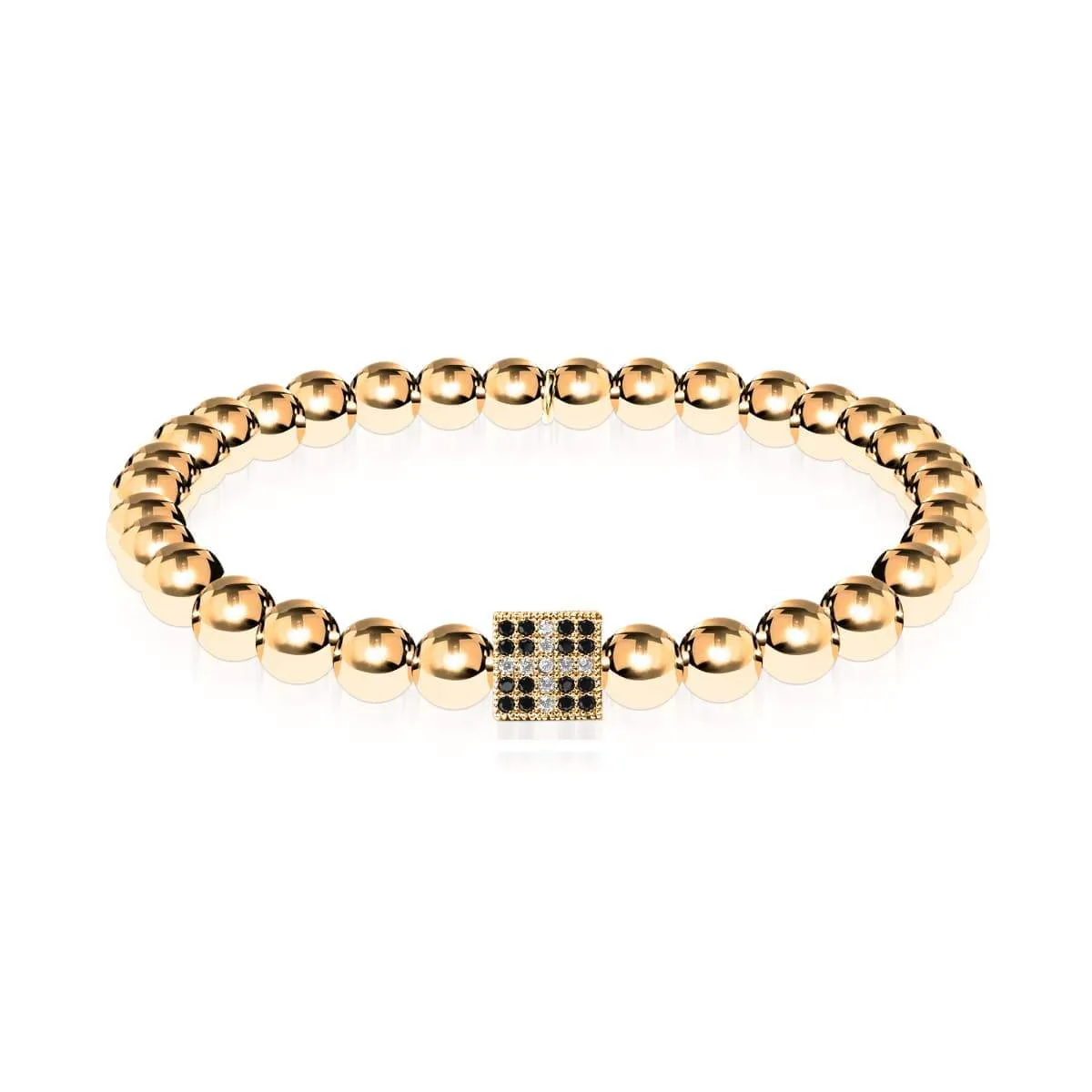 Lucky | 18k Gold | Crystal Dice Charm Bracelet