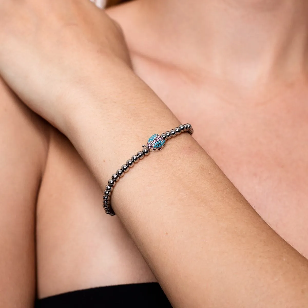 Lucky Bug | Silver | Crystal Ladybug