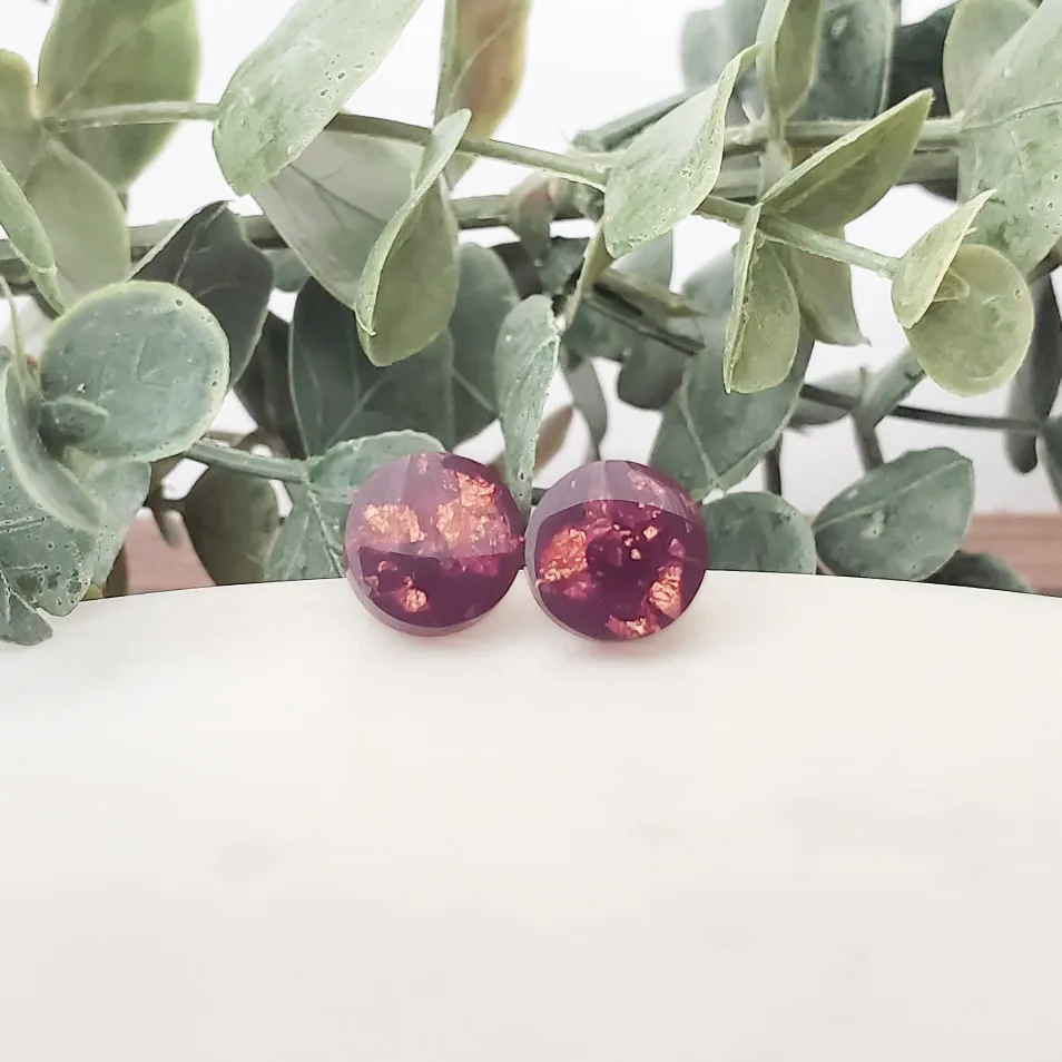 Luminous Studs with Gold Flake