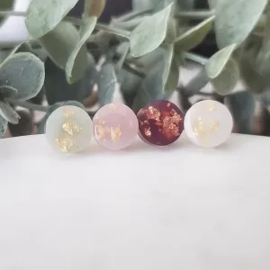 Luminous Studs with Gold Flake