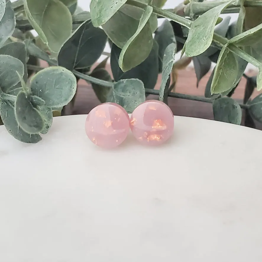 Luminous Studs with Gold Flake