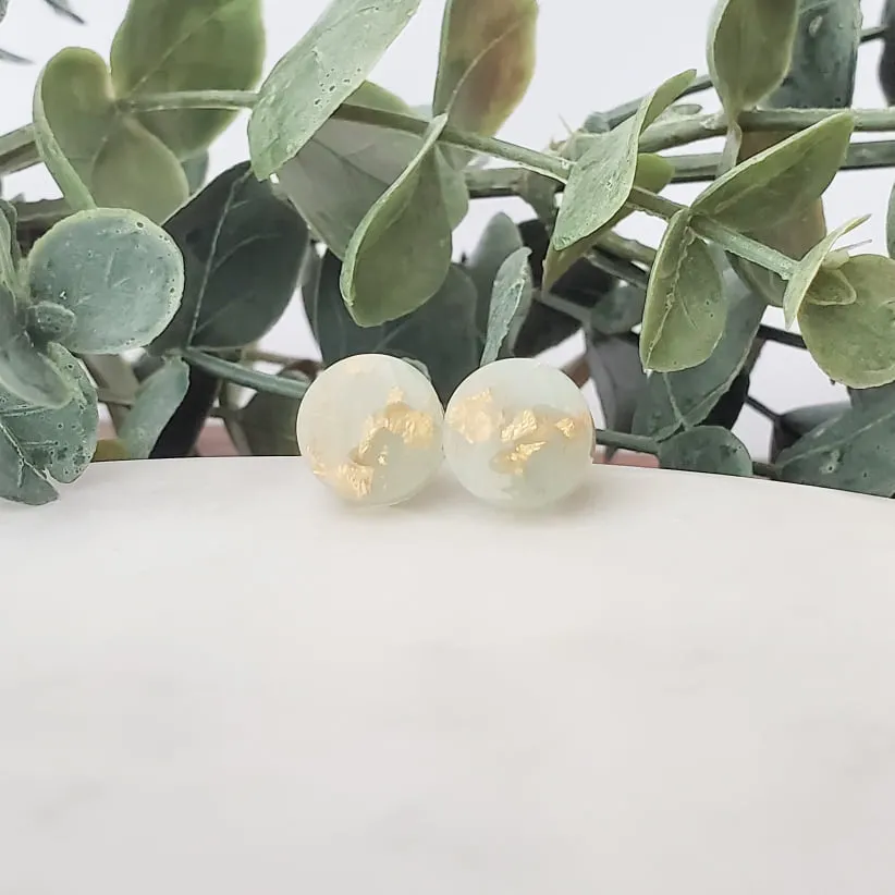 Luminous Studs with Gold Flake
