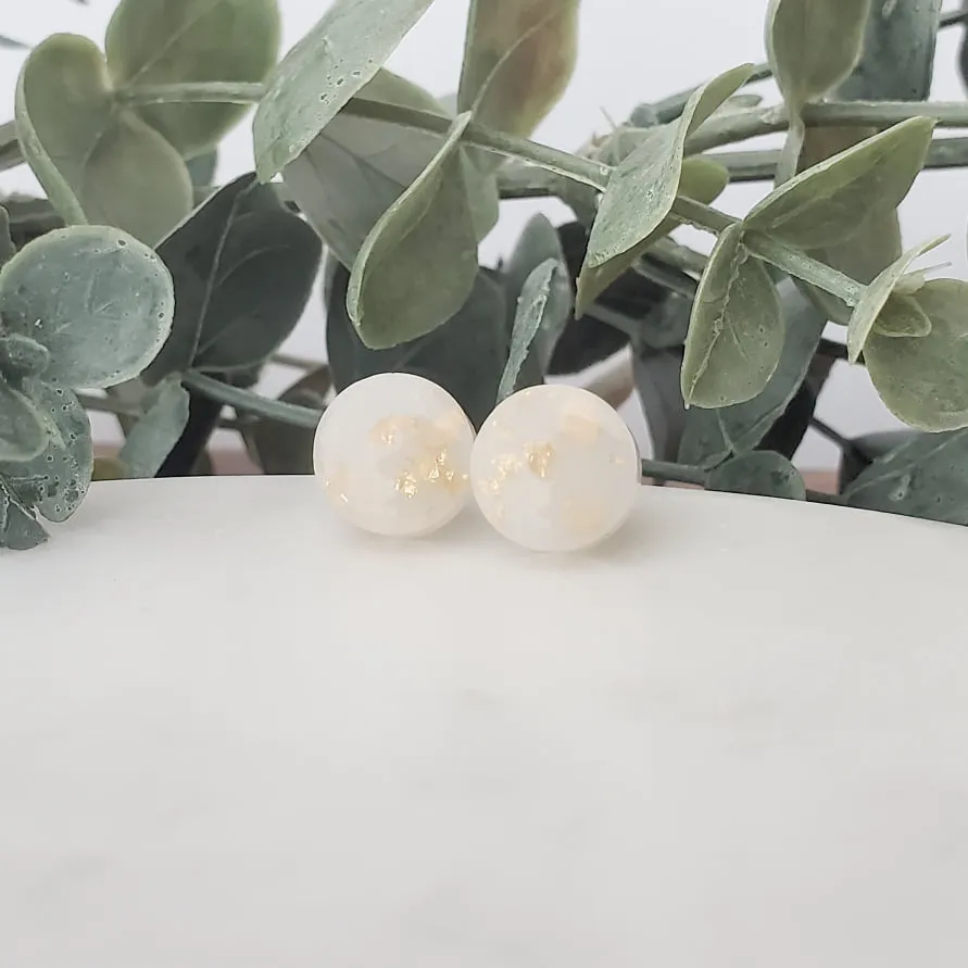 Luminous Studs with Gold Flake
