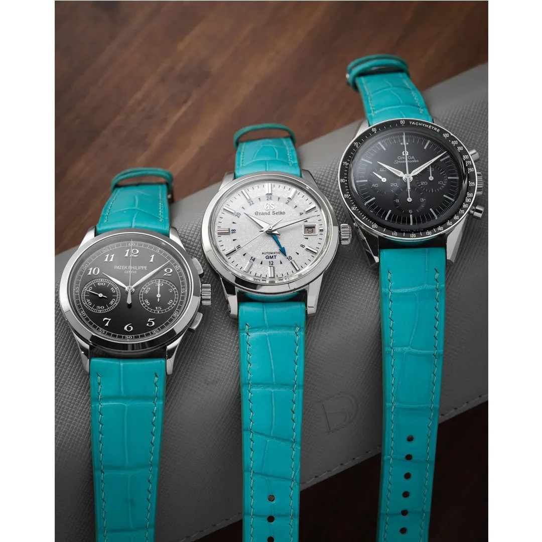 Matte Turquoise Alligator Signature Strap