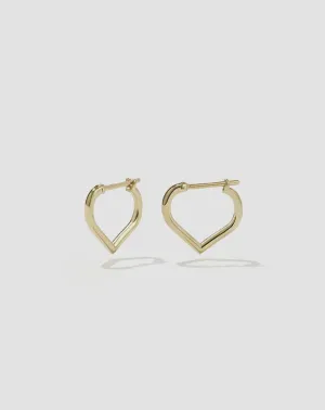 Meadowlark Love Hoops Small in Gold Plate