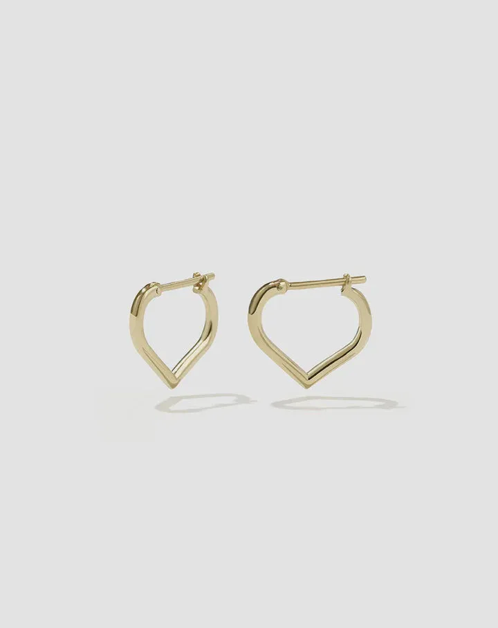 Meadowlark Love Hoops Small in Gold Plate