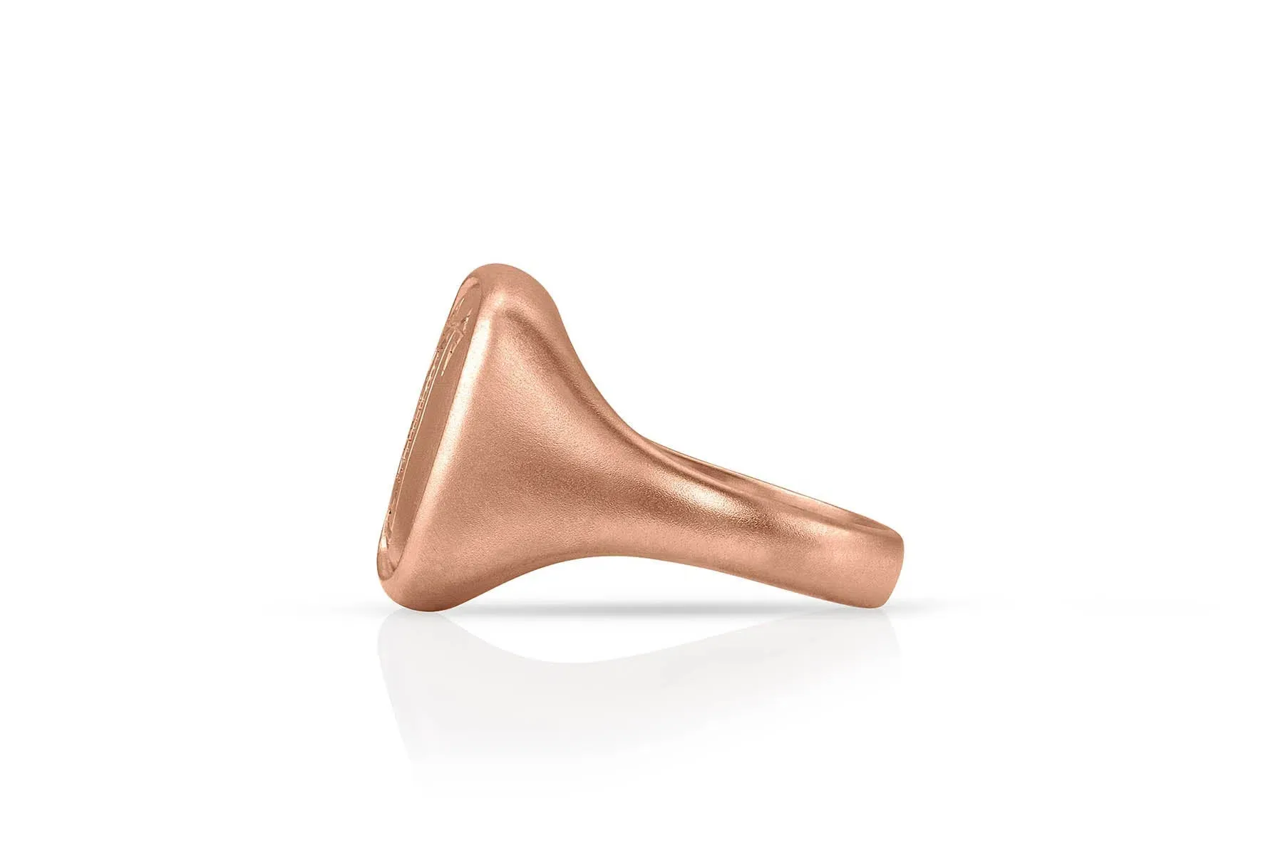 Men's Cushion Signet Ring in Rose Gold