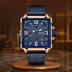MEN'S LEATHER QUARTZ TACTICAL WATCH | Stylish, robust, precise